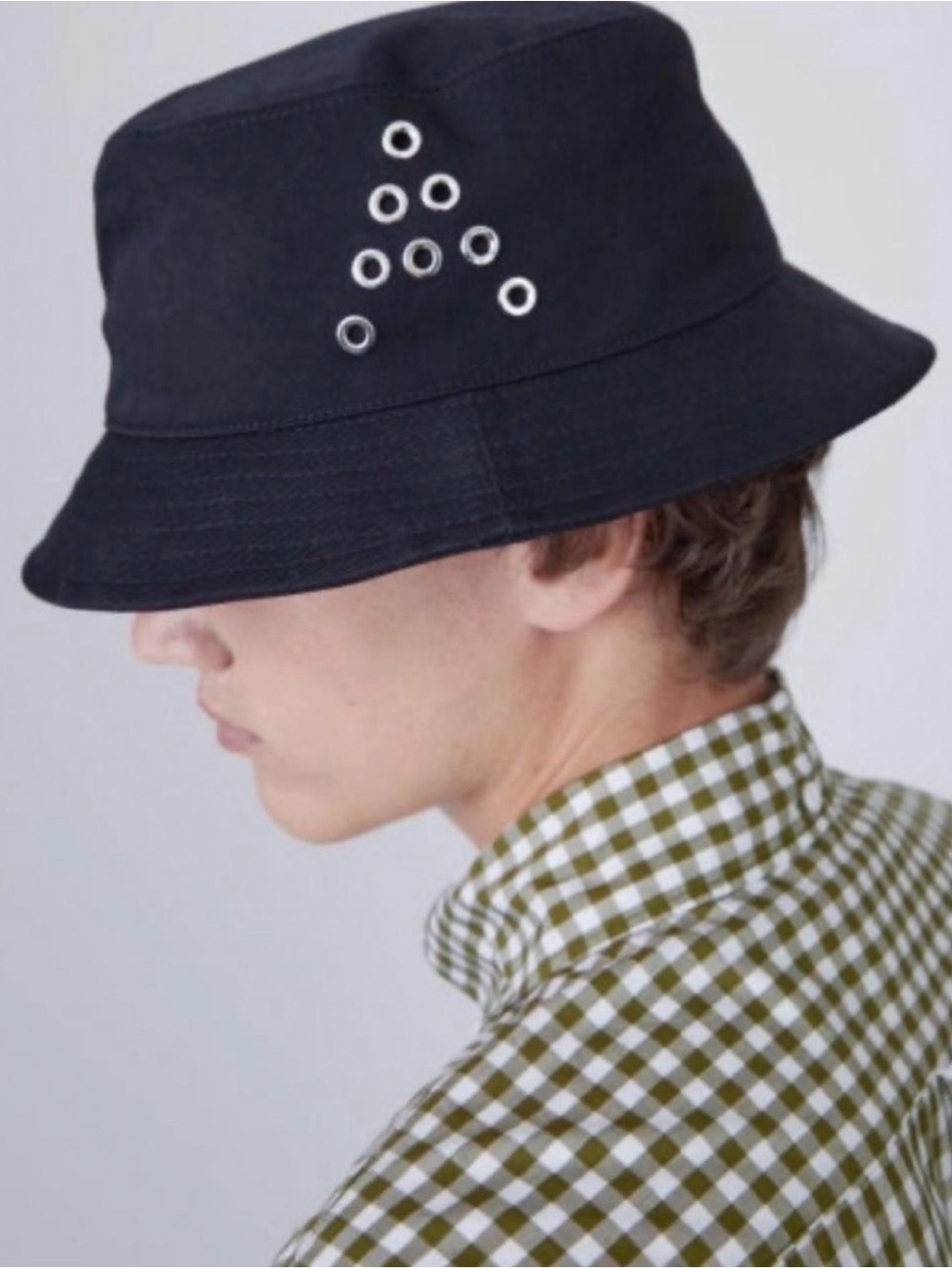Acne Studios Black Bucket Hat with Label Detail